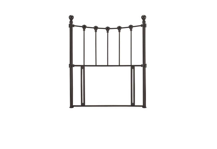 Serene Marseilles Black Ivory Gloss Metal Headboard 3FT 4FT 4FT6 5FT 6FT