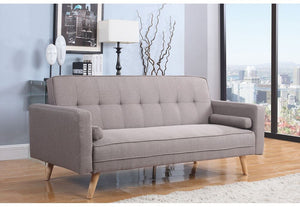 Birlea Ethan Grey Large and Medium Upholstered Fabric Sofa Bed (5600664158374)