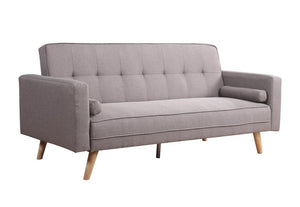 Birlea Ethan Grey Large and Medium Upholstered Fabric Sofa Bed (5600664158374)