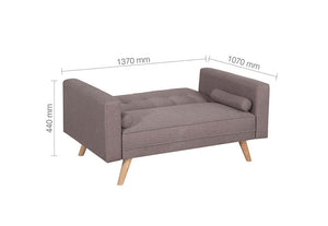 Birlea Ethan Grey Large and Medium Upholstered Fabric Sofa Bed (5600664158374)