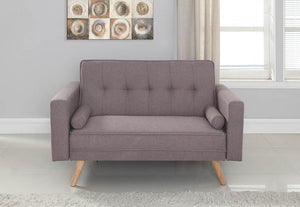 Birlea Ethan Grey Large and Medium Upholstered Fabric Sofa Bed (5600664158374)