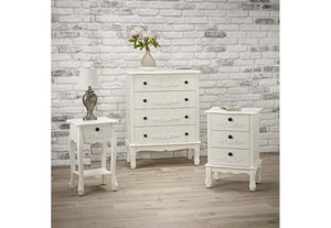 LPD Furniture Antoinette Black and White 3 Drawer Chest (6113121829038)